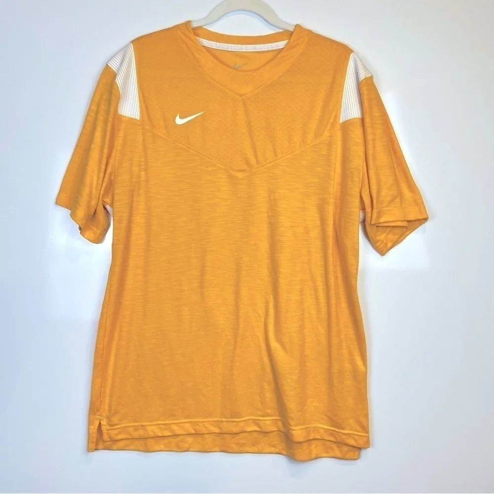 Nike Men's Yellow Sports Player Practice Shirt